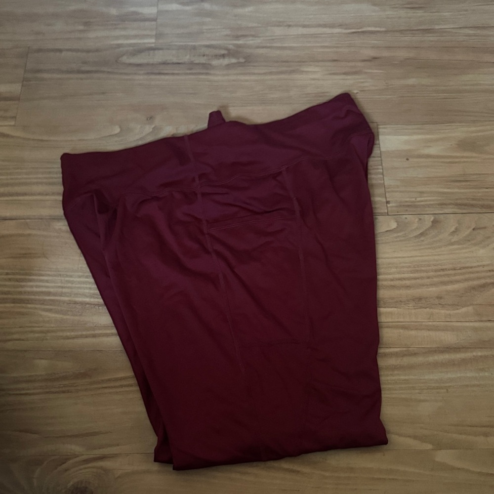 Burgundy Leggings / Yoga Pants